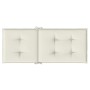 Cojines silla respaldo alto 6 uds tela crema melange 120x50x4cm