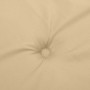 Cojines silla respaldo alto 4 uds tela beige melange 120x50x4cm