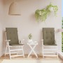 Cojines silla respaldo alto 2 uds tela taupe melange 120x50x4cm