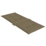 Cojines silla respaldo alto 2 uds tela taupe melange 120x50x4cm