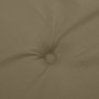 Cojines silla respaldo alto 2 uds tela taupe melange 120x50x4cm