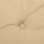 Cojines silla respaldo bajo 4 ud tela beige melange 100x50x4 cm