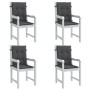 Cojines silla respaldo bajo 4 ud tela gris antracita melange