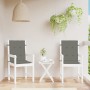Cojines para silla respaldo bajo 2 ud tela gris oscuro melange