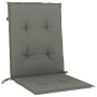 Cojines para silla respaldo bajo 2 ud tela gris oscuro melange