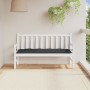 Cojín para banco jardín tela gris antracita melange 150x50x7 cm