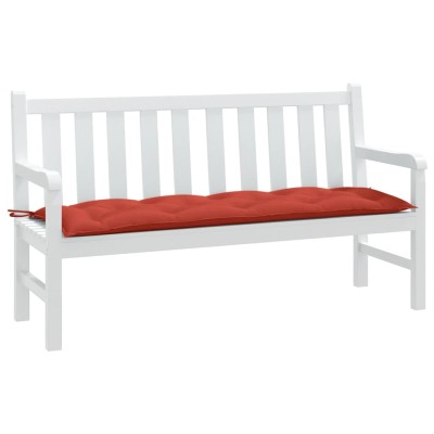 Cojín para banco de jardín tela rojo melange 150x50x7 cm