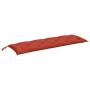 Cojín para banco de jardín tela rojo melange 150x50x7 cm