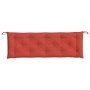 Cojín para banco de jardín tela rojo melange 150x50x7 cm