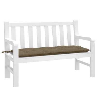 Cojín para banco de jardín tela gris taupe melange 120x50x7 cm