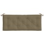 Cojín para banco de jardín tela gris taupe melange 120x50x7 cm