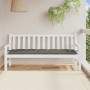 Cojín para banco de jardín tela gris oscuro melange 180x50x7 cm