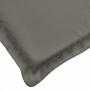Cojín para banco de jardín tela gris oscuro melange 180x50x7 cm