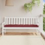 Cojín para banco de jardín tela rojo tinto melange 180x50x7 cm