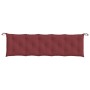 Cojín para banco de jardín tela rojo tinto melange 180x50x7 cm