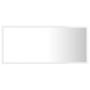 Espejo de baño LED crílico blanco brillo 90x8,5x37 cm