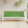 Cojines para banco jardín 2 uds tela verde melange 200x50x7 cm