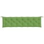 Cojines para banco jardín 2 uds tela verde melange 200x50x7 cm