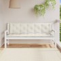 Cojines para banco jardín 2 uds tela crema melange 180x50x7 cm