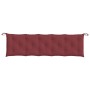 Cojines banco jardín 2 uds tela rojo tinto melange 180x50x7 cm