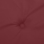 Cojines banco jardín 2 uds tela rojo tinto melange 180x50x7 cm