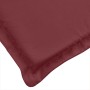 Cojines banco jardín 2 uds tela rojo tinto melange 180x50x7 cm