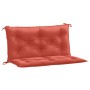 Cojines para banco jardín 2 uds tela rojo melange 100x50x7 cm