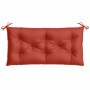 Cojines para banco jardín 2 uds tela rojo melange 100x50x7 cm