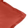 Cojines para banco jardín 2 uds tela rojo melange 100x50x7 cm