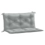 Cojines banco jardín 2 uds tela gris claro melange 100x50x7 cm
