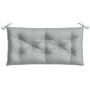 Cojines banco jardín 2 uds tela gris claro melange 100x50x7 cm