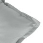 Cojines banco jardín 2 uds tela gris claro melange 100x50x7 cm