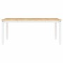 Mesa de comedor Corona madera maciza pino blanco 180x90x75 cm