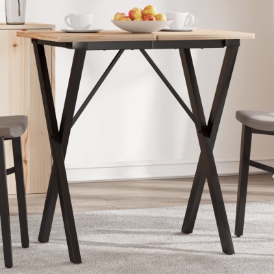 Patas de mesa de comedor estructura X acero 60x40x73 cm