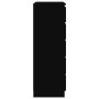 Cajonera de madera contrachapada negro 60x36x103 cm
