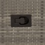 Sillones reclinable jardín y cojines 2 uds ratán sintético gris