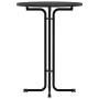 Mesa alta de comedor madera ingeniería y acero negro Ø80x110 cm