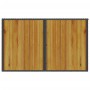 Mesa de jardín superficie de madera ratán PE negro 110x68x70 cm