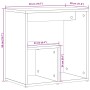 Mesa auxiliar 2 uds madera ingeniería gris Sonoma 50x30x50 cm