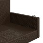 Banco columpio de ratán sintético marrón 119x56x48 cm