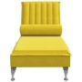 Sofá diván de masaje con cojín de terciopelo amarillo