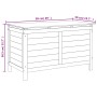 Baúl para cojines de jardín madera maciza abeto 99x50x56,5 cm