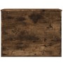 Caja de almacenaje madera ingeniería roble ahumado 60x42x46 cm
