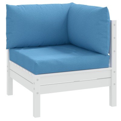 Cojines para sofá de palets 3 uds tela azul melange