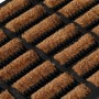 Felpudo rectangular de goma y fibra de coco 40x60 cm