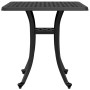Mesa de jardín aluminio fundido negro 80x80x75 cm
