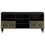 Mueble de TV madera maciza de mango 100x33x46 cm