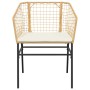 Sillones de jardín con cojines 2 uds ratán sintético marrón
