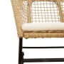 Sillones de jardín con cojines 2 uds ratán sintético marrón