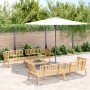 Set de sofás de palets de jardín 5 pzas madera maciza de acacia